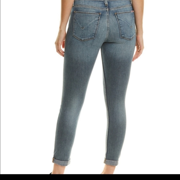 🥳2xHP🥳 Hudson Harkin Distress Women's Blue Jeans 27 Gold Zip - Picture 3 of 3